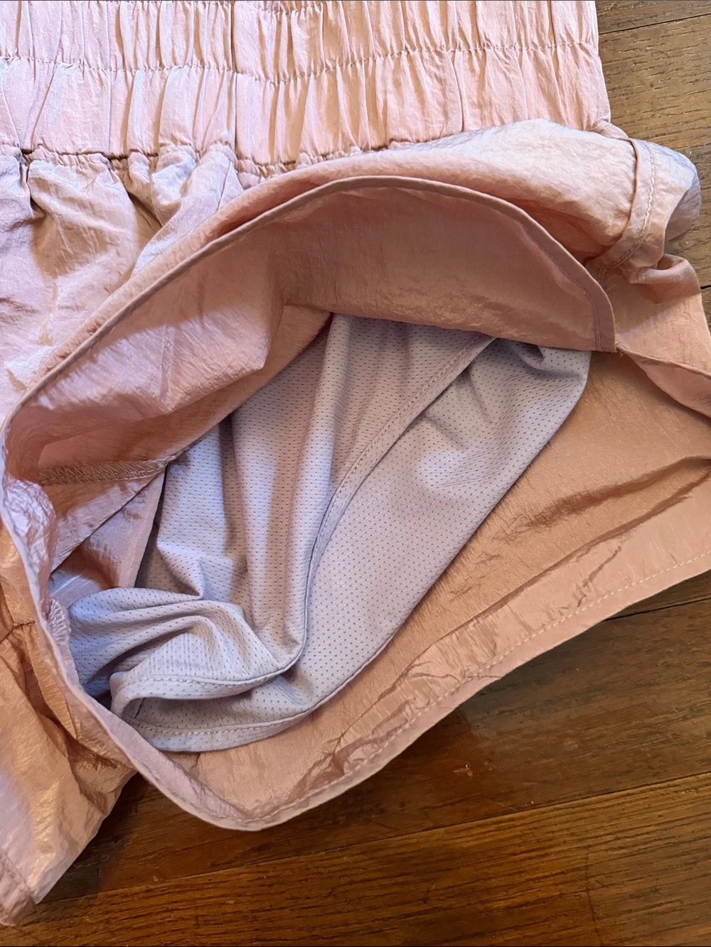 ⭐️ 5/$10 Juniors Dusty Rose Pink High Waist Paperbag Athletic Shorts Size XS